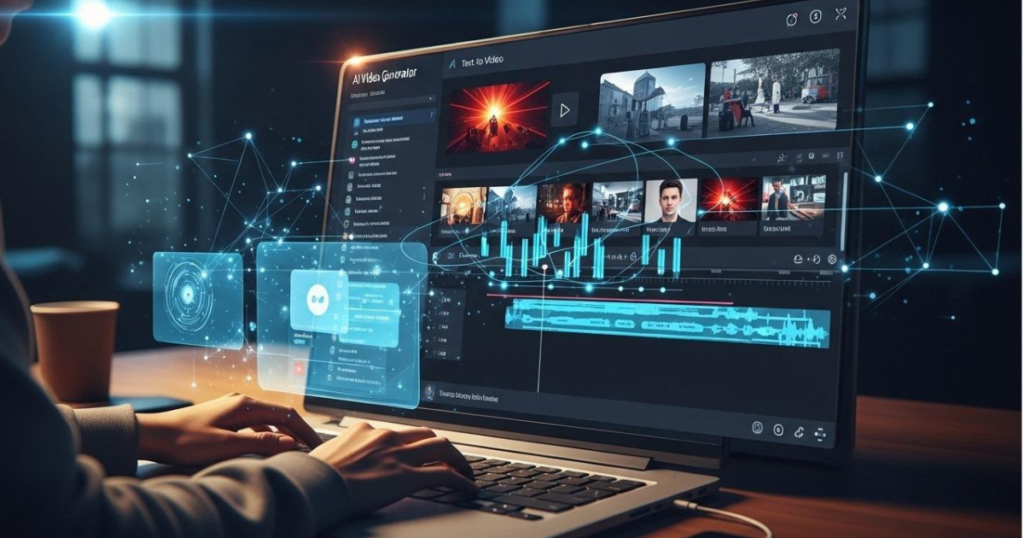 This image shows how ai works as a vedio creation.