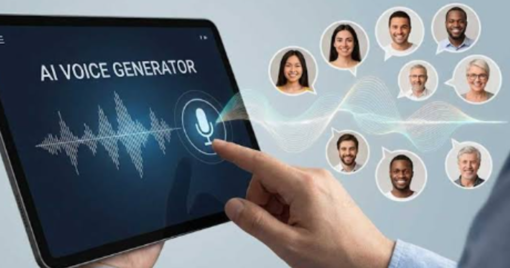 Artificial Intelligence Voice Generator This image shows the future of ai voice generator.
