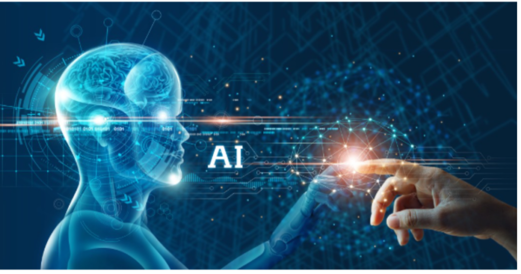 This image shows the friendship of ai and human.