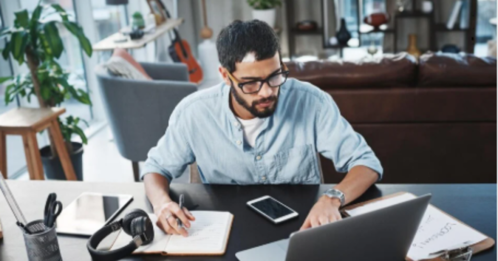 This image shows the working of a freelancer.