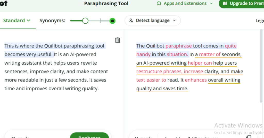 AI paraphrasing from Quillbot.